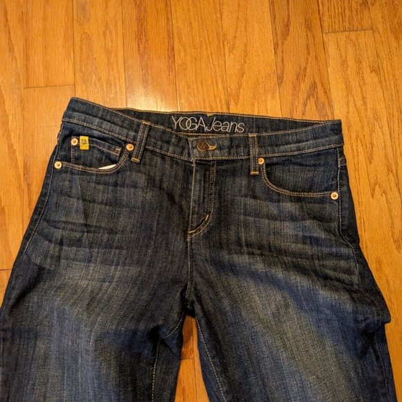 Second Yoga Size 31 Stretch Regular Bootcut Flare Jeans Medium Wash - Picture 4 of 9
